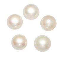 Perle comme Pommes de terre perles d'eau douce, perle d'eau douce cultivée, pomme de terre, naturel, semi-foré, blanc, 13-14mm Environ 0.8mm, Vendu par paire