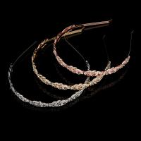 Diadema de Novia, aleación de zinc, con diamantes de imitación, Joyería & para mujer & con diamantes de imitación, más colores para la opción, 36cmx1.2cm, Vendido por UD