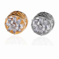 Rhinestone Zinc Alloy Beads, plated, DIY & with rhinestone 11*11mm 