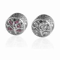 Rhinestone Zinc Alloy Beads, plated, DIY & with rhinestone 11*11mm 