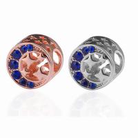 Rhinestone Zinc Alloy Beads, plated, DIY & with rhinestone 10*11mm 