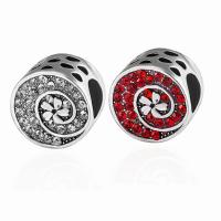 Rhinestone Zinc Alloy Beads, plated, DIY & with rhinestone 10*10mm 