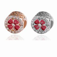 Rhinestone Zinc Alloy Beads, plated, DIY & with rhinestone 9*11mm 