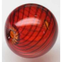 手作りランプワークビーズ, ランプワーク, ラウンド形, レッド, 14mm, 穴:約 2mm, 売り手 パソコン[