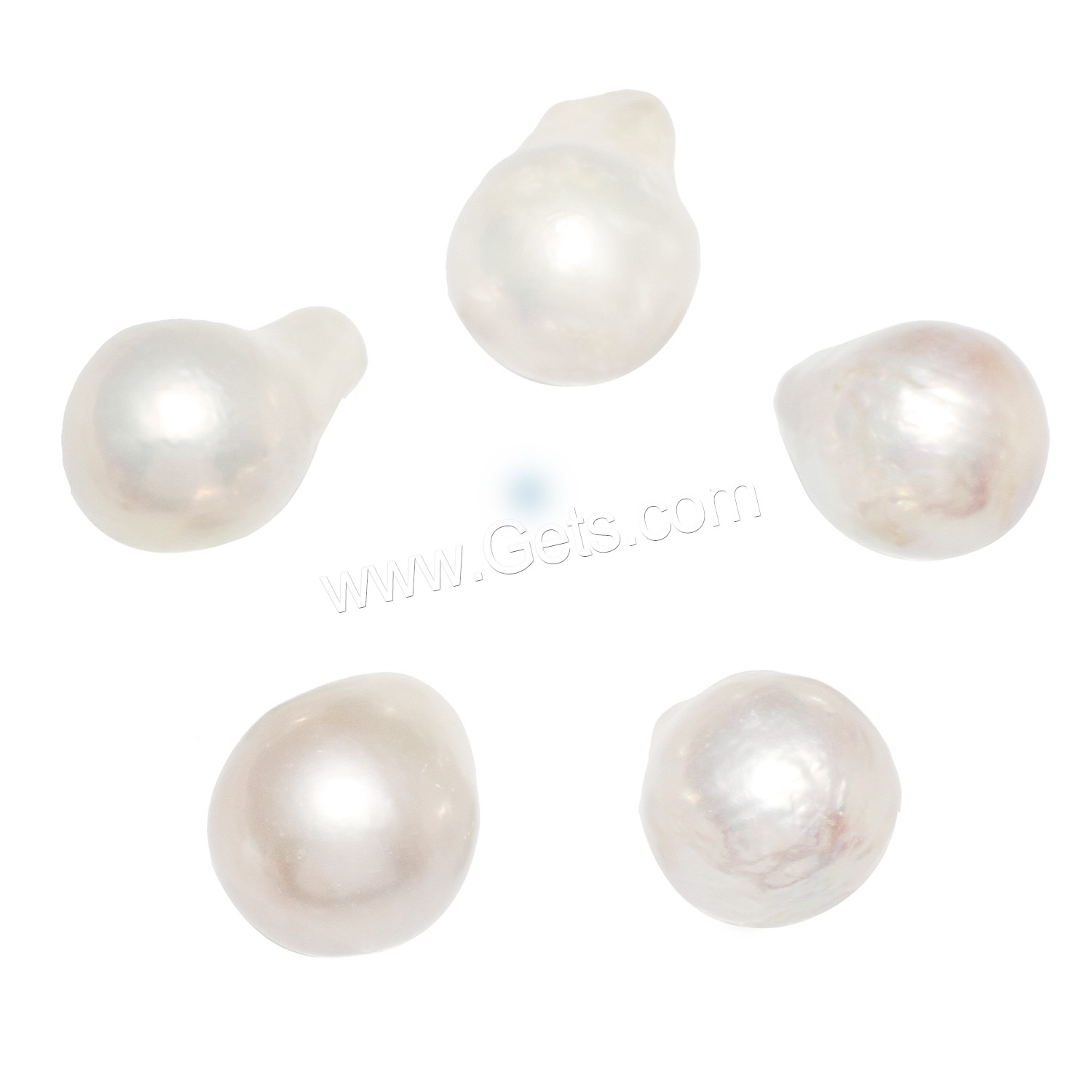 Perlas Freshwater sin Agujero, Perlas cultivadas de agua dulce, natural, diverso tamaño para la opción, Blanco, Vendido por UD