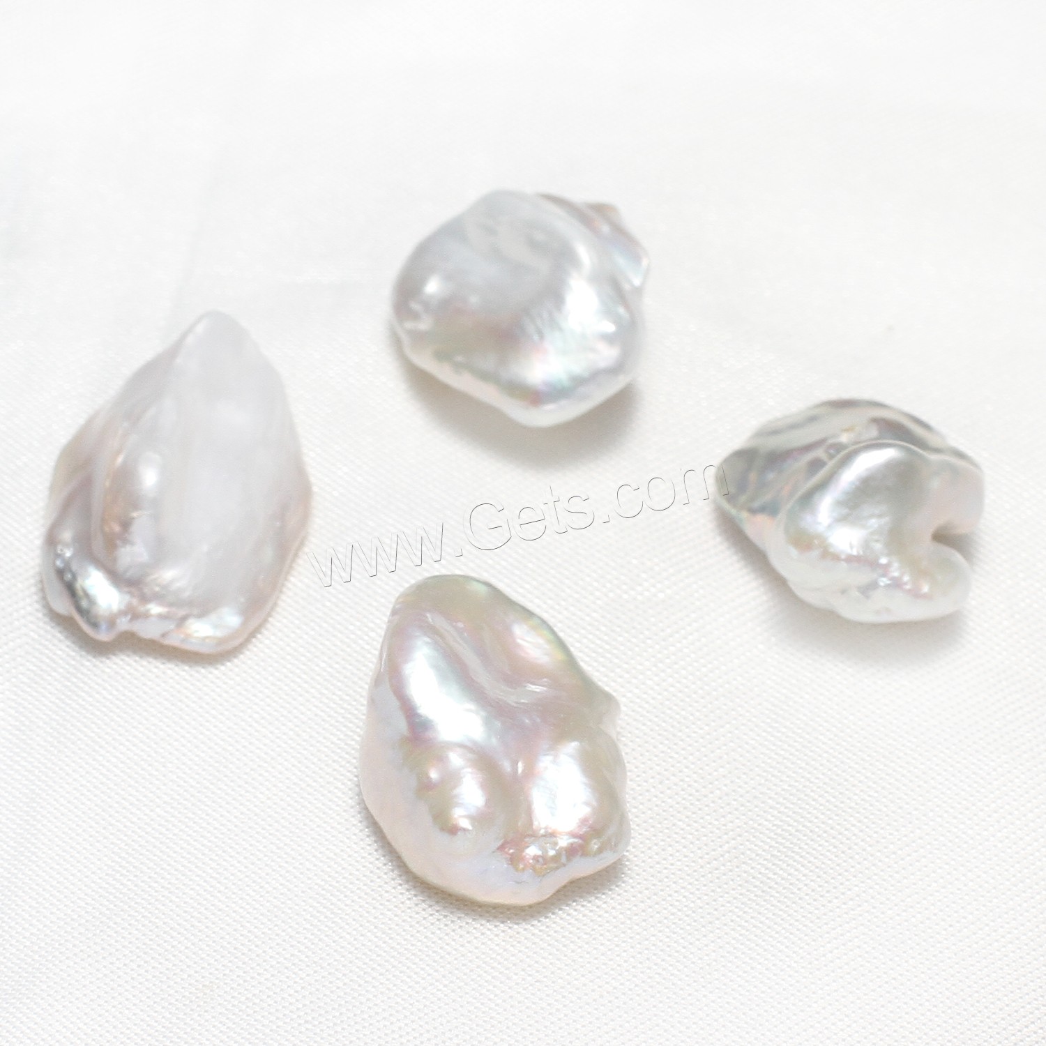 Perlas Freshwater sin Agujero, Perlas cultivadas de agua dulce, natural, diverso tamaño para la opción, Blanco, 10PCs/Bolsa, Vendido por Bolsa