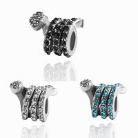 Rhinestone Zinc Alloy Beads, plated, DIY & with rhinestone 12*10mm Approx 5mm 