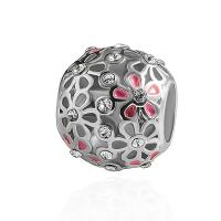 Rhinestone Zinc Alloy Beads, plated, DIY & enamel & with rhinestone 9*11mm Approx 5mm 