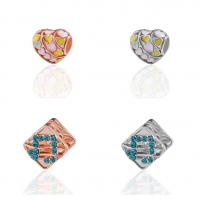 Rhinestone Zinc Alloy Beads, plated, DIY & enamel & with rhinestone Approx 5mm 