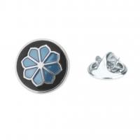 Messing Kragen Brosche, Blume, plattiert, Modeschmuck & unisex & Emaille, 17mm, verkauft von PC