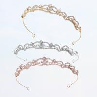 Bridal Tiaras, Zinc Alloy, with Rhinestone, fashion jewelry & for woman 14.5cmx2cm 