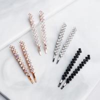 ブライダルヘアクリップ, ラインストーン, 純正ゴールド, 女性用 & ライン石のある, 無色, 6cmx0.7cm, 売り手 ペア