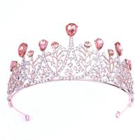 Bridal Tiaras, Zinc Alloy, with Crystal, plated, fashion jewelry & wedding gift & for woman 