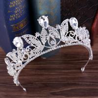 Bridal Tiaras, Zinc Alloy, with Crystal, plated, fashion jewelry & wedding gift & for woman 