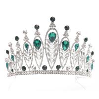 Bridal Tiaras, Zinc Alloy, with Crystal, plated, fashion jewelry & wedding gift & for woman 