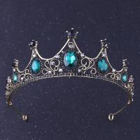 Bridal Tiaras, Zinc Alloy, with Crystal, plated, fashion jewelry & wedding gift & for woman 