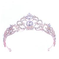 Bridal Tiaras, Zinc Alloy, with Crystal, plated, fashion jewelry & wedding gift & for woman 