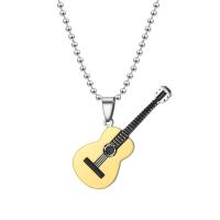 Titanium Steel Jewelry Necklace, Guitar, plated, fashion jewelry & Unisex & ball chain Approx 70 Inch 