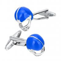 Brass Cufflinks, Helmet, plated, fashion jewelry & for man & enamel 