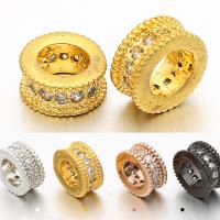 Cubic Zirconia Micro Pave Brass Beads, plated, micro pave cubic zirconia Approx 3.5mm 