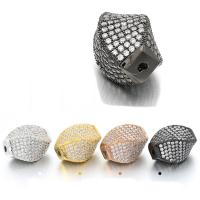 Cubic Zirconia Micro Pave Brass Beads, plated, micro pave cubic zirconia Approx 2mm 