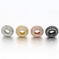 Brass Spacer Beads, plated, micro pave cubic zirconia Approx 5mm 