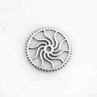 Zinc Alloy Hollow Pendants, plated, DIY, silver color, 25mm 