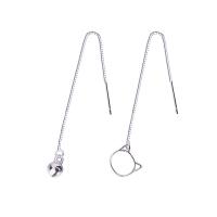 Argent sterling 925 Fil asymétrique à travers boucles d’oreilles, bijoux de mode & pour femme, argent 0c6mmuff0c80mm, Vendu par paire