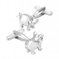 Brass Cufflinks, Pig, plated, fashion jewelry & Unisex 