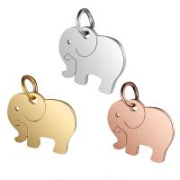 Stainless Steel Animal Pendants, Elephant 