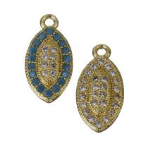 Cubic Zirconia Micro Pave Brass Pendant, gold color plated & micro pave cubic zirconia Approx 1.5mm 