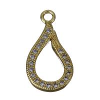 Cubic Zirconia Micro Pave Brass Pendant, gold color plated, micro pave cubic zirconia Approx 1.5mm 