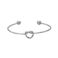 Titanium Steel Cuff Bangle, Heart, plated, Adjustable & for woman 