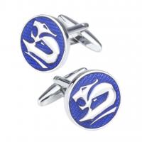 Brass Cufflinks, Flat Round, plated, fashion jewelry & Unisex & enamel, 18mm 