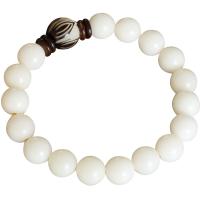 Bodhi Pulsera, pulido, Joyería & unisexo, Blanco, 10mm, longitud:aproximado 7.5 Inch, Vendido por Sarta