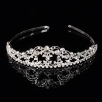 Bridal Tiaras, Zinc Alloy, silver color plated, for woman & with rhinestone 