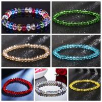 Pulseras de Cristal, pulido, para mujer, más colores para la opción, 4*6mm, longitud:aproximado 7.5 Inch, Vendido por Sarta