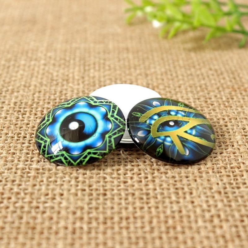 Time Gem Cabochon, Glass, with Paper, time gem jewelry & different size for choice & flat back & mixed, Sold By PC