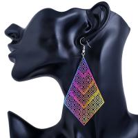 pendiente gota de aleación de cinc, aleación de zinc, chapado, Joyería & para mujer & hueco, multicolor, 75*45mm, 2parespareja/Grupo, Vendido por Grupo