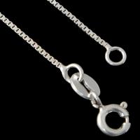 Collier en argent sterling chaîne, argent sterling 925, chaîne de boîte, 1mm Environ 18 pouce, Vendu par brin