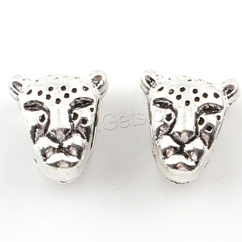 Zinklegierung Tier Perlen, Leopard, plattiert, großes Loch, keine, 10x10x8mm, Bohrung:ca. 5mm, ca. 166PCs/Tasche, verkauft von Tasche