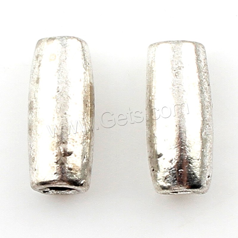 Perles de gros trou en alliage de zinc, Placage, DIY, plus de couleurs à choisir, 8x18x8mm, Trou:Environ 6mm, Environ 100PC/sac, Vendu par sac