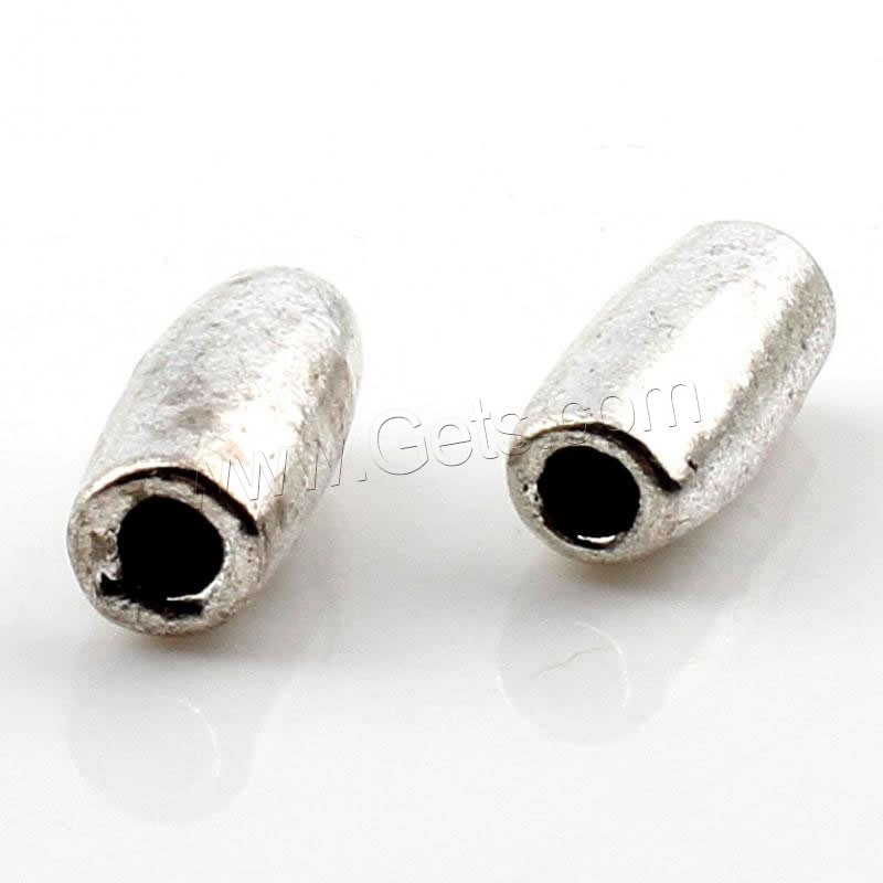 Perles de gros trou en alliage de zinc, Placage, DIY, plus de couleurs à choisir, 8x18x8mm, Trou:Environ 6mm, Environ 100PC/sac, Vendu par sac