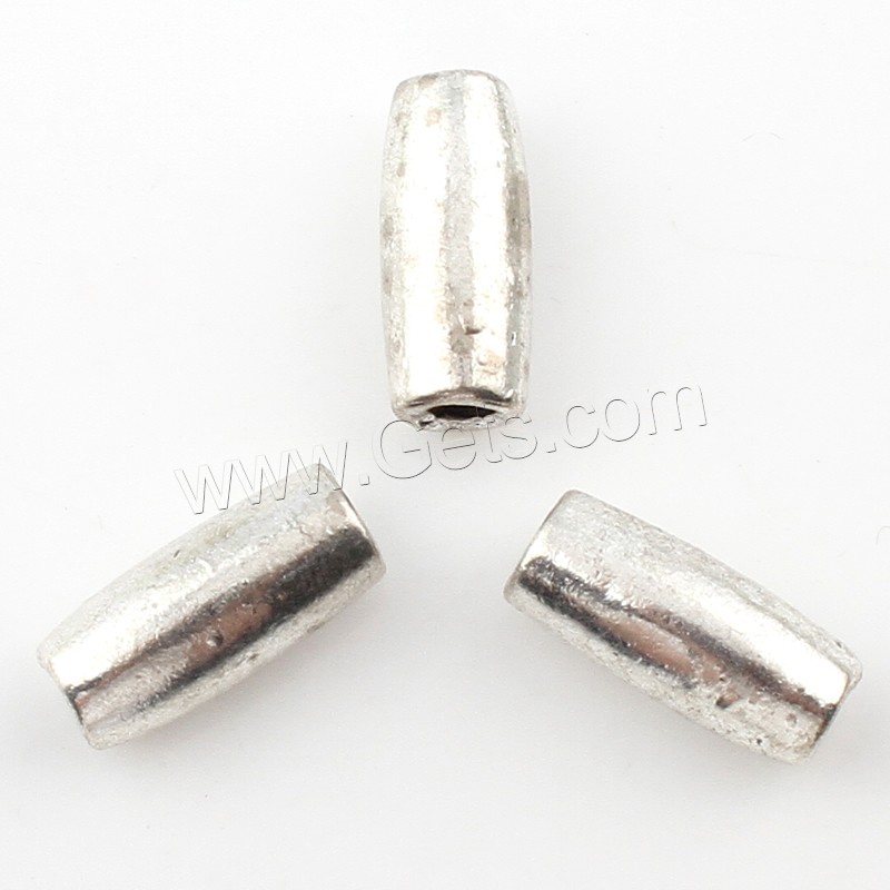 Perles de gros trou en alliage de zinc, Placage, DIY, plus de couleurs à choisir, 8x18x8mm, Trou:Environ 6mm, Environ 100PC/sac, Vendu par sac