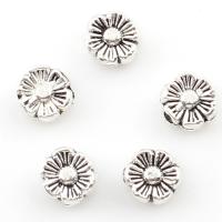 Abalorios de Aleación de Zinc en Forma Flor, chapado, más colores para la opción, 6x6x3mm, agujero:aproximado 1mm, aproximado 1250PCs/Bolsa, Vendido por Bolsa