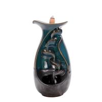 Incense Smoke Flow Backflow Holder Ceramic Incense Burner, Porcelain, handmade, for home and office & durable 