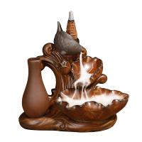 Incense Smoke Flow Backflow Holder Ceramic Incense Burner, Porcelain, handmade, for home and office & durable 