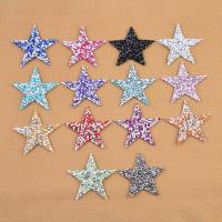 diamantes de imitación Parches adhesivos de hierro, Estrella, Joyería & Bricolaje, más colores para la opción, 6cm, 10PCs/Grupo, Vendido por Grupo