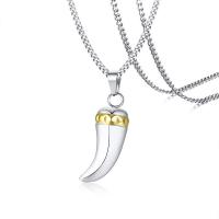 acier inoxydable collier de chandail, Placage, chaîne de torsion ovale & pour homme Environ 23.63 pouce, Vendu par brin