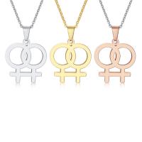 Collier en acier inoxydable Pull, poli, chaîne ovale & pour femme, plus de couleurs à choisir Environ 23.63 pouce Vendu par lot